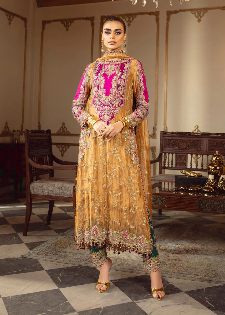 03-Piece Lawa Tissue Embroidered Suit | Ready To Wear