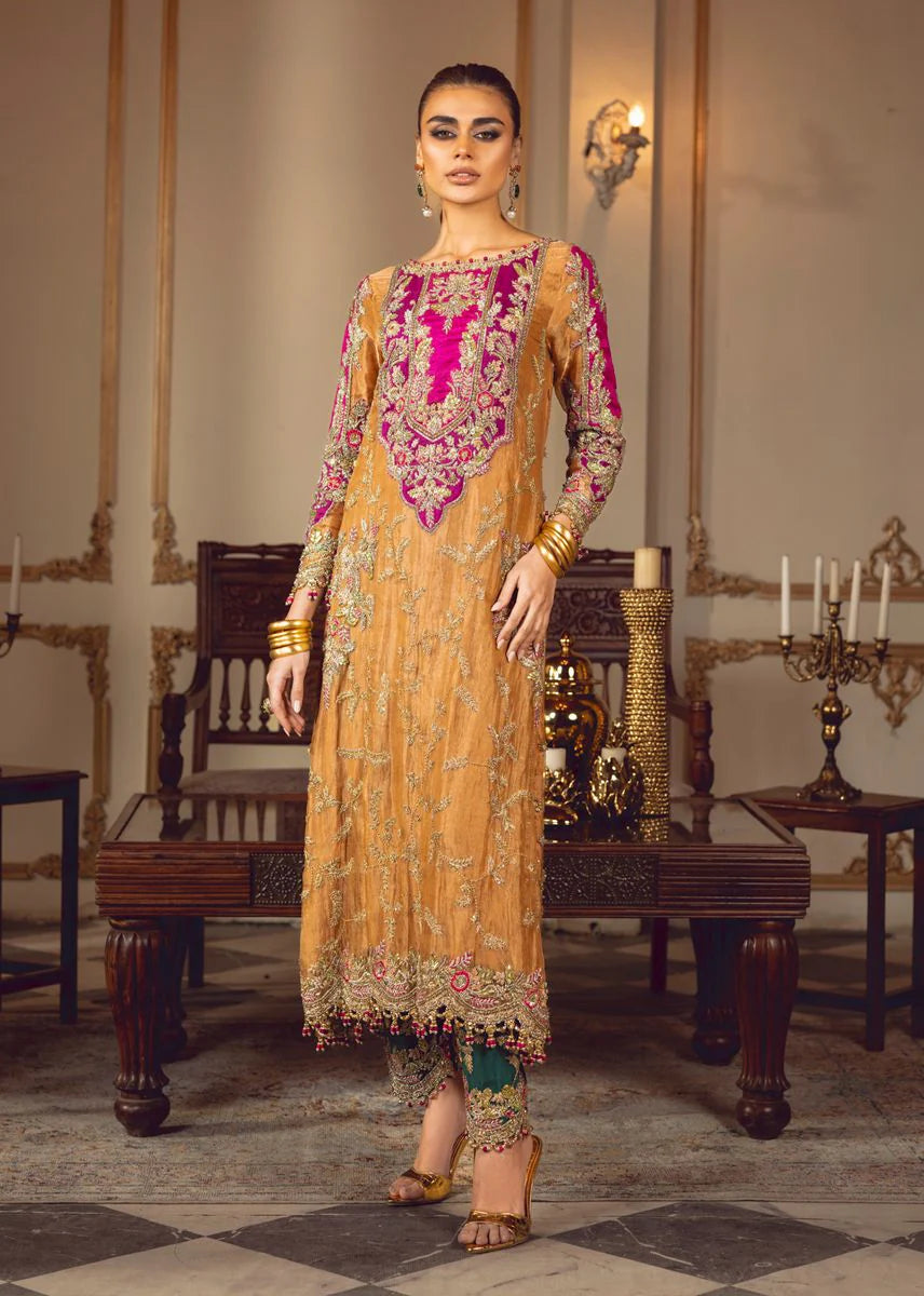 03-Piece Lawa Tissue Embroidered Suit | Ready To Wear