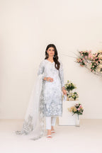 3 Piece-Stitched Organza Collection by Tawakkal Fabrics