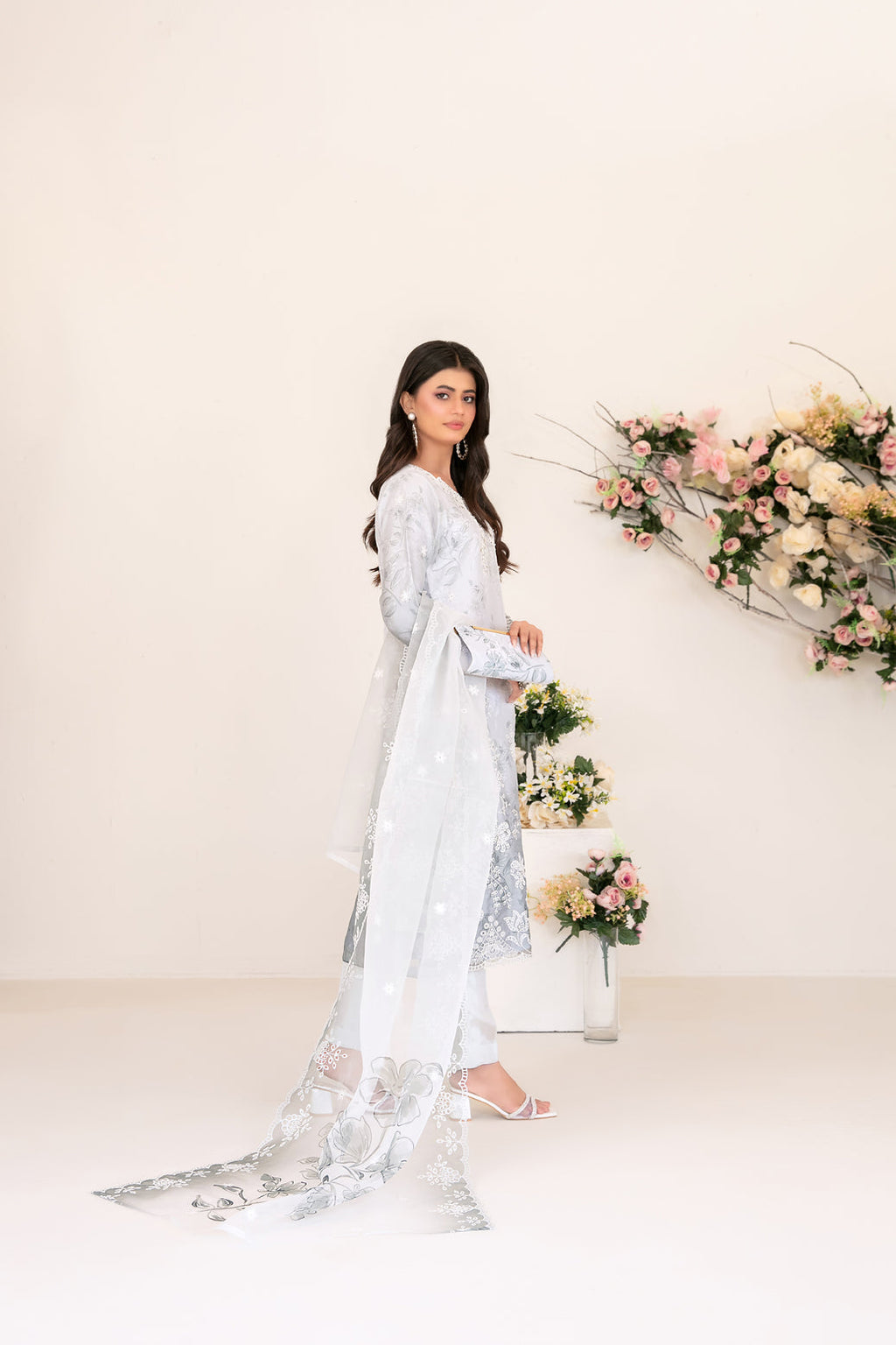 3 Piece-Stitched Organza Collection by Tawakkal Fabrics