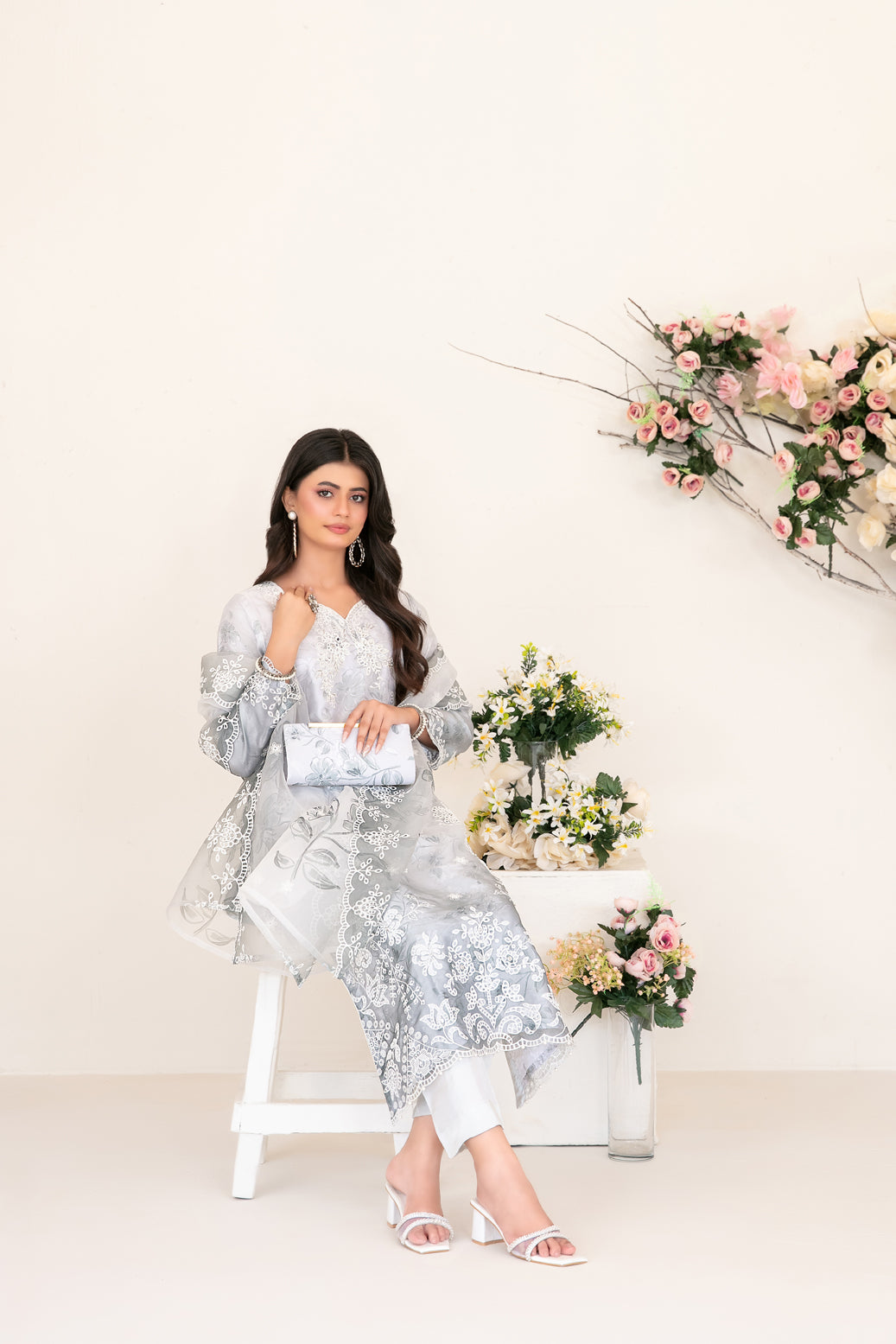 3 Piece-Stitched Organza Collection by Tawakkal Fabrics
