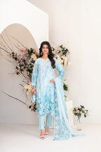 3 Piece Stitched Organza Suit