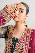 3  Piece Stitched Chiffon and silk suit