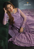 Asim Jofa – Chiffon Frock with Satin Silk Trouser