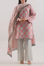 03-Piece Printed Lawn Suit - Ready To Wear