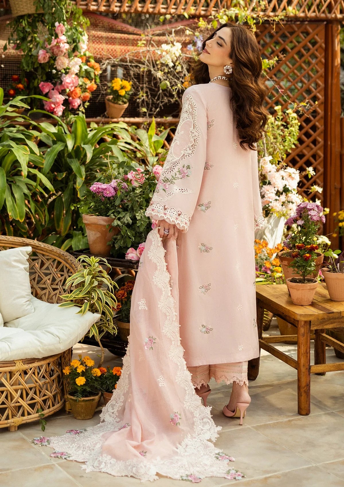 03-Piece Cotton Suit With Embroidery - Ready TO Wear