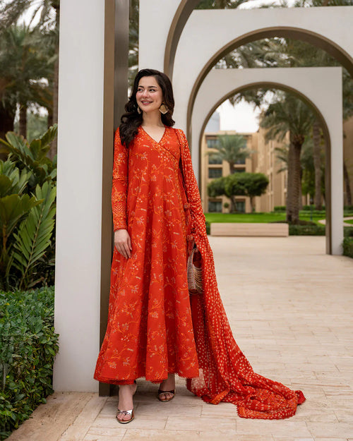 03-Piece Lawn Suit With Embroidery - Ready To Wear