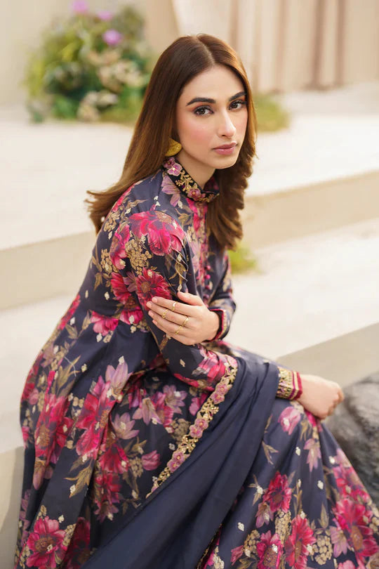 03-Piece Printed Lawn Suit ( Maxi Style ) - Ready To Wear