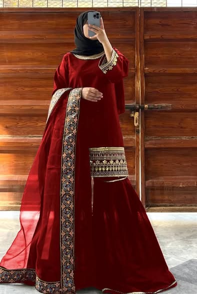 03-Piece Garara Shirt - Ready To Wear