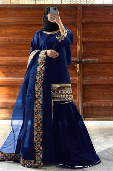 03-Piece Garara Shirt - Ready To Wear