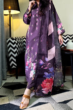 03-Piece Swiss Lawn Suit - Ready To Wear