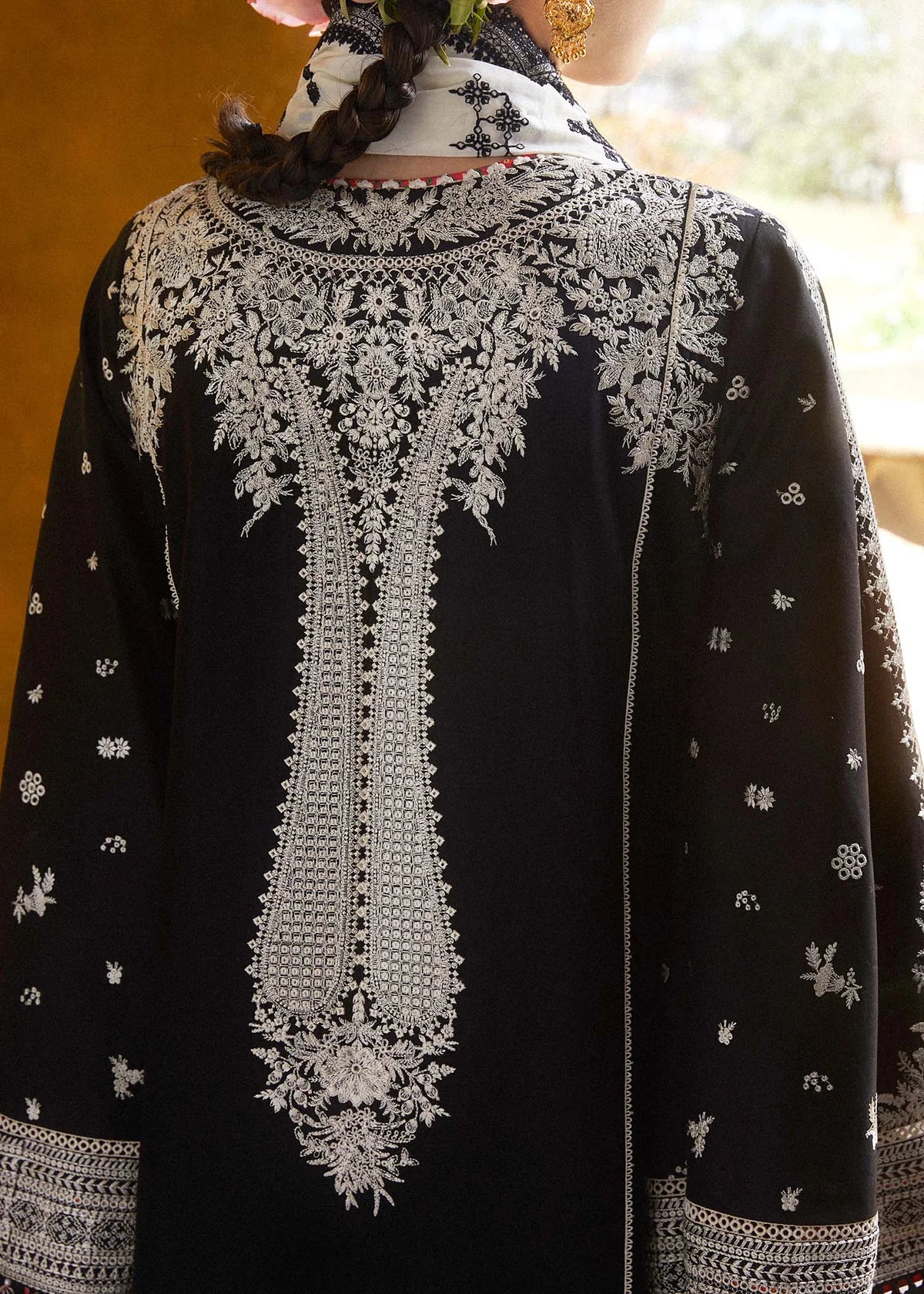 03-Piece Cotton Suit With Embroidery - Ready To Wear