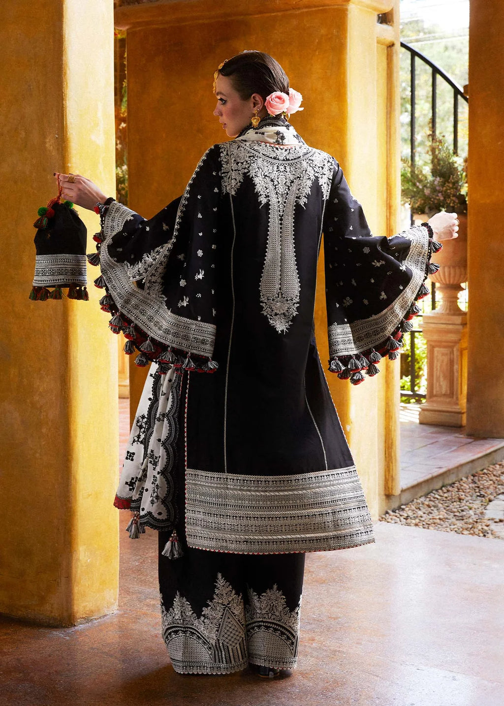 03-Piece Cotton Suit With Embroidery - Ready To Wear