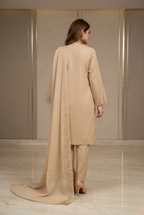 03-Piece Chikankari Embroidered Suit | Ready To Wear