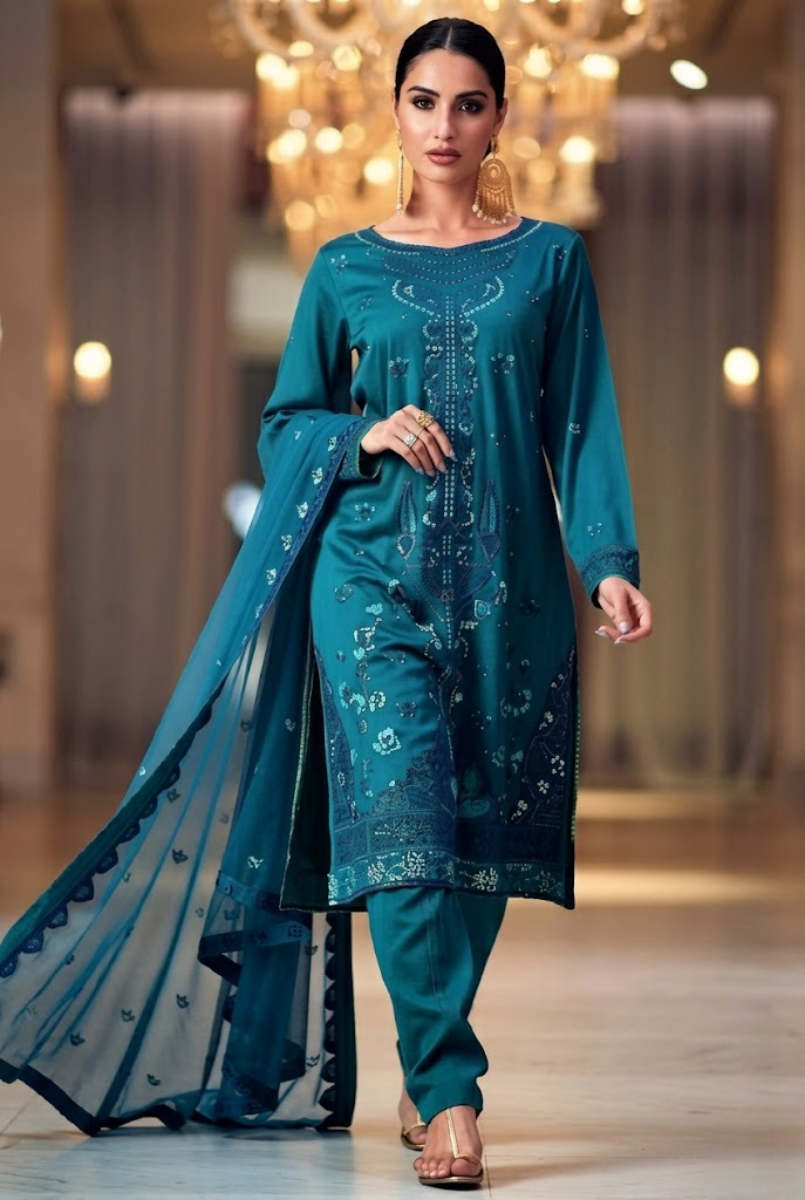 03-Piece Chikankari Embroidered Suit | Ready To Wear