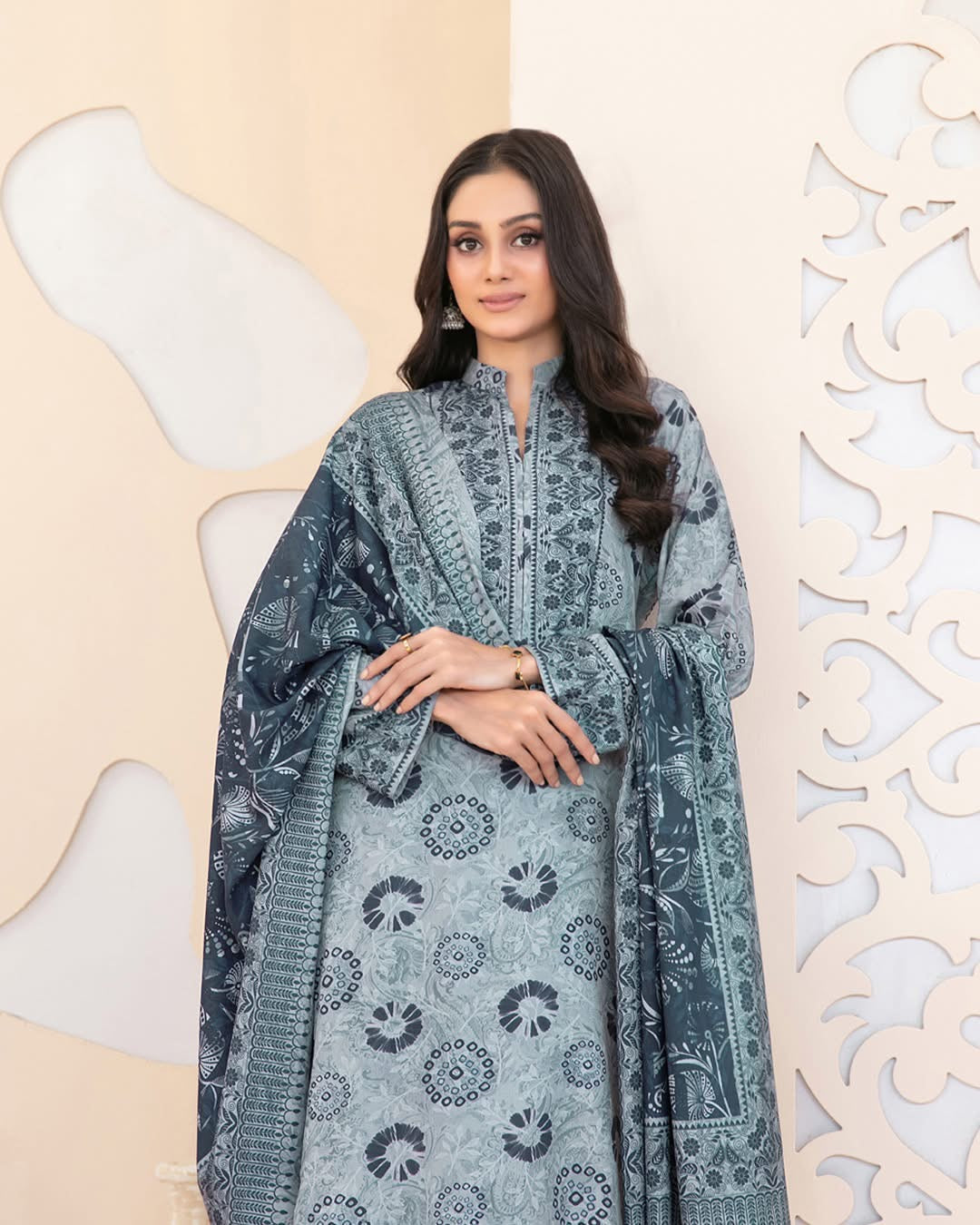 RAHAB by Tawakkal Fabrics –  3-Piece stitched Digital Printed Staple