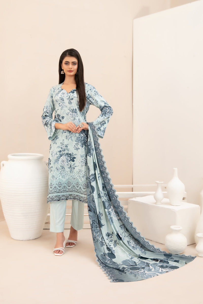 3  Piece Stitched Lawn Suit