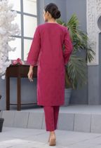 02-Piece Lawn Suit With Embroidery - Ready To Wear