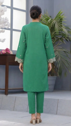 02-Piece Lawn Suit With Embroidery - Ready To Wear