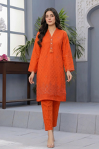 02-Piece Lawn Suit With Embroidery - Ready To Wear