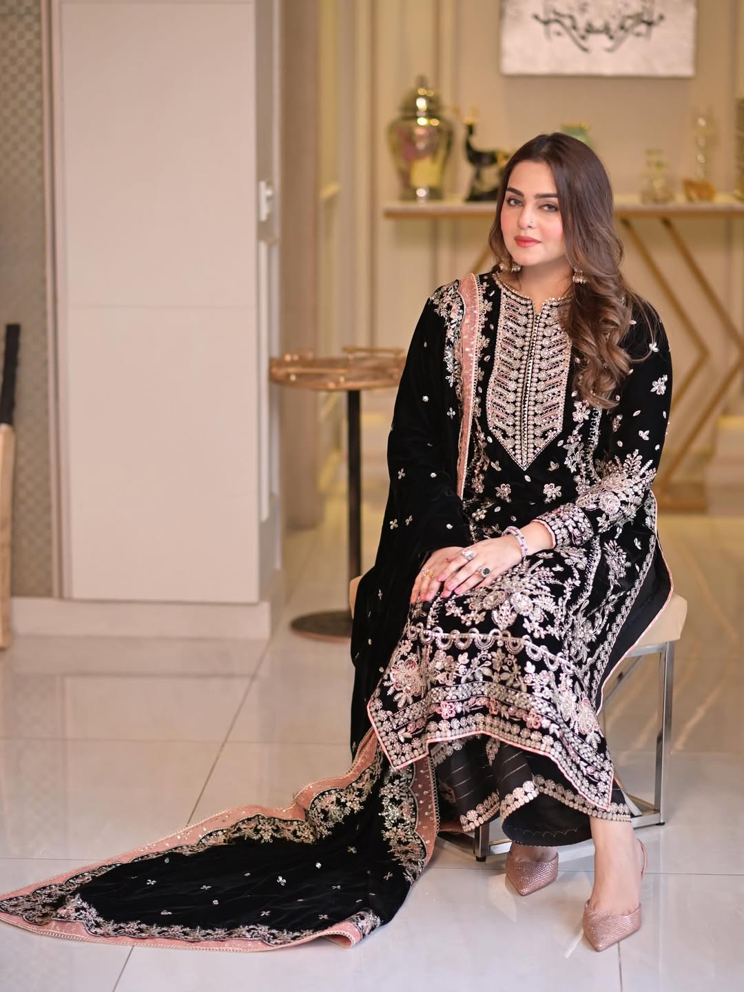 03-Piece Heavy Embroidered Cotton Suit - Ready To Wear