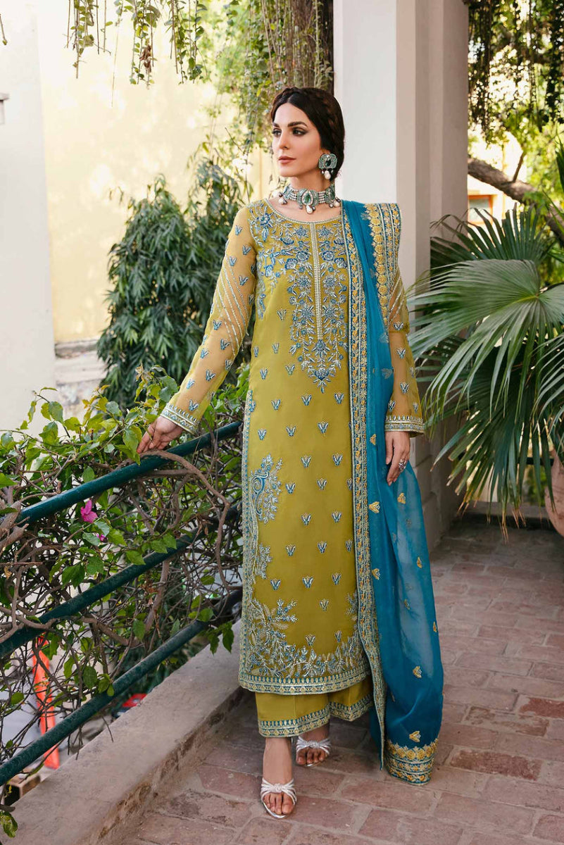 03-Piece Stitched Organza Suit Ready To Wear