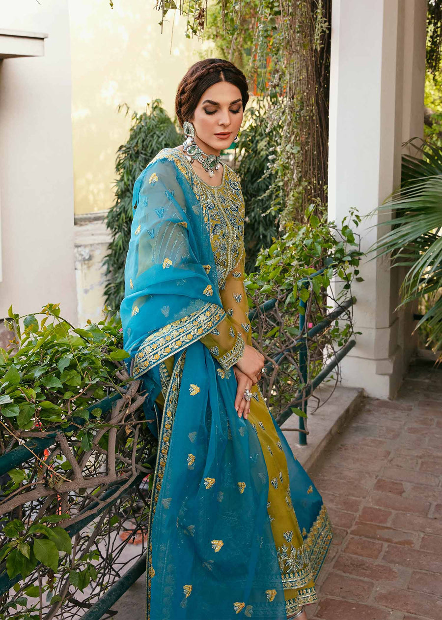 03-Piece Stitched Organza Suit Ready To Wear