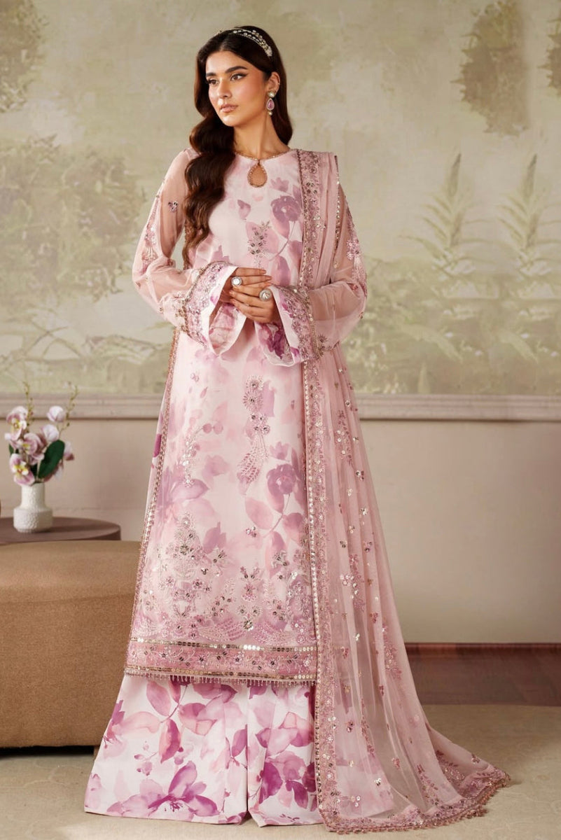 3 Piece Heavily Embroidered Organza and Silk Suit RTW