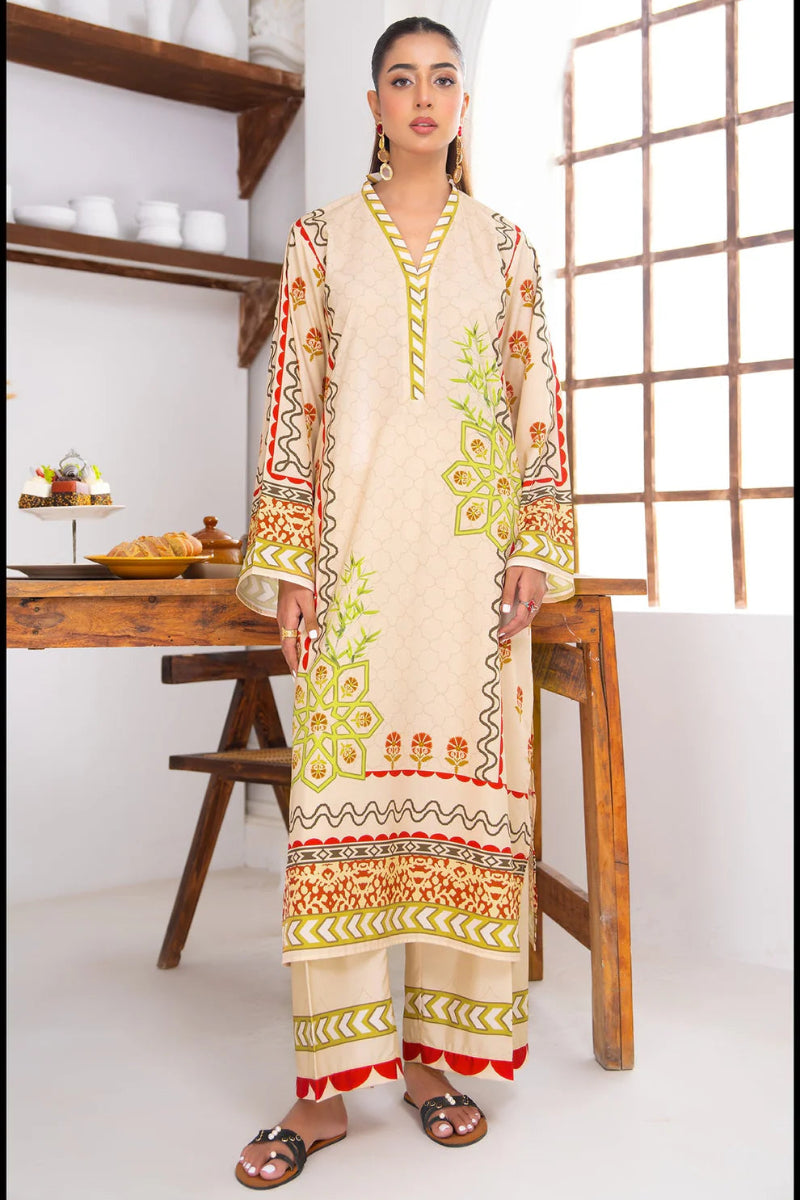 02-Piece Printed lawn Suit - Ready To Wear