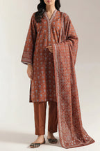 03-Piece Printed Lawn Suit - Ready To Wear