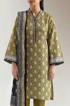 03-Piece Printed Lawn Suit - Ready To Wear