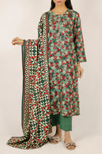 03-Piece Printed Lawn Suit - Ready To Wear