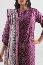 03-Piece Printed Lawn Suit - Ready To Wear
