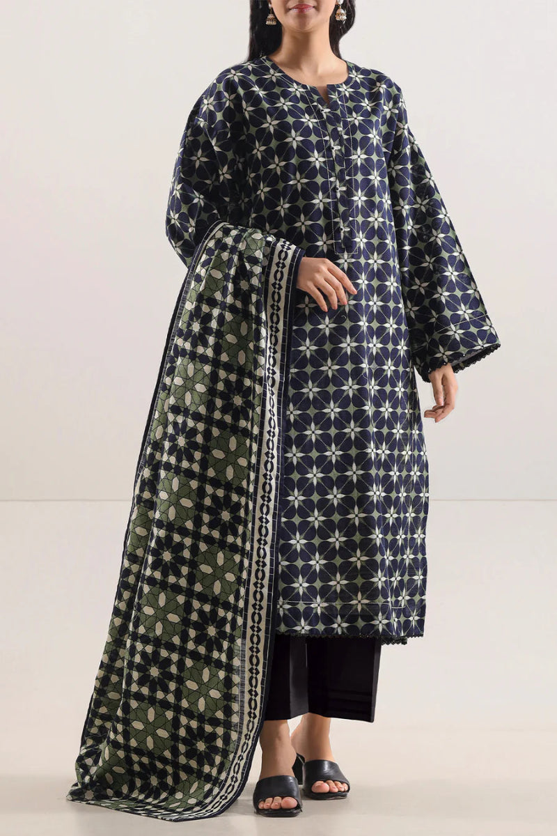03-Piece Printed Lawn Suit - Ready To Wear