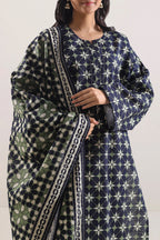 03-Piece Printed Lawn Suit - Ready To Wear