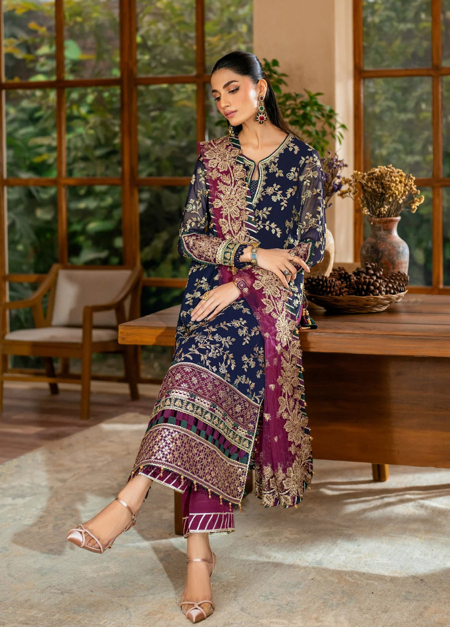 3 Piece  Stitched  Chiffon Suit - Ready to Wear