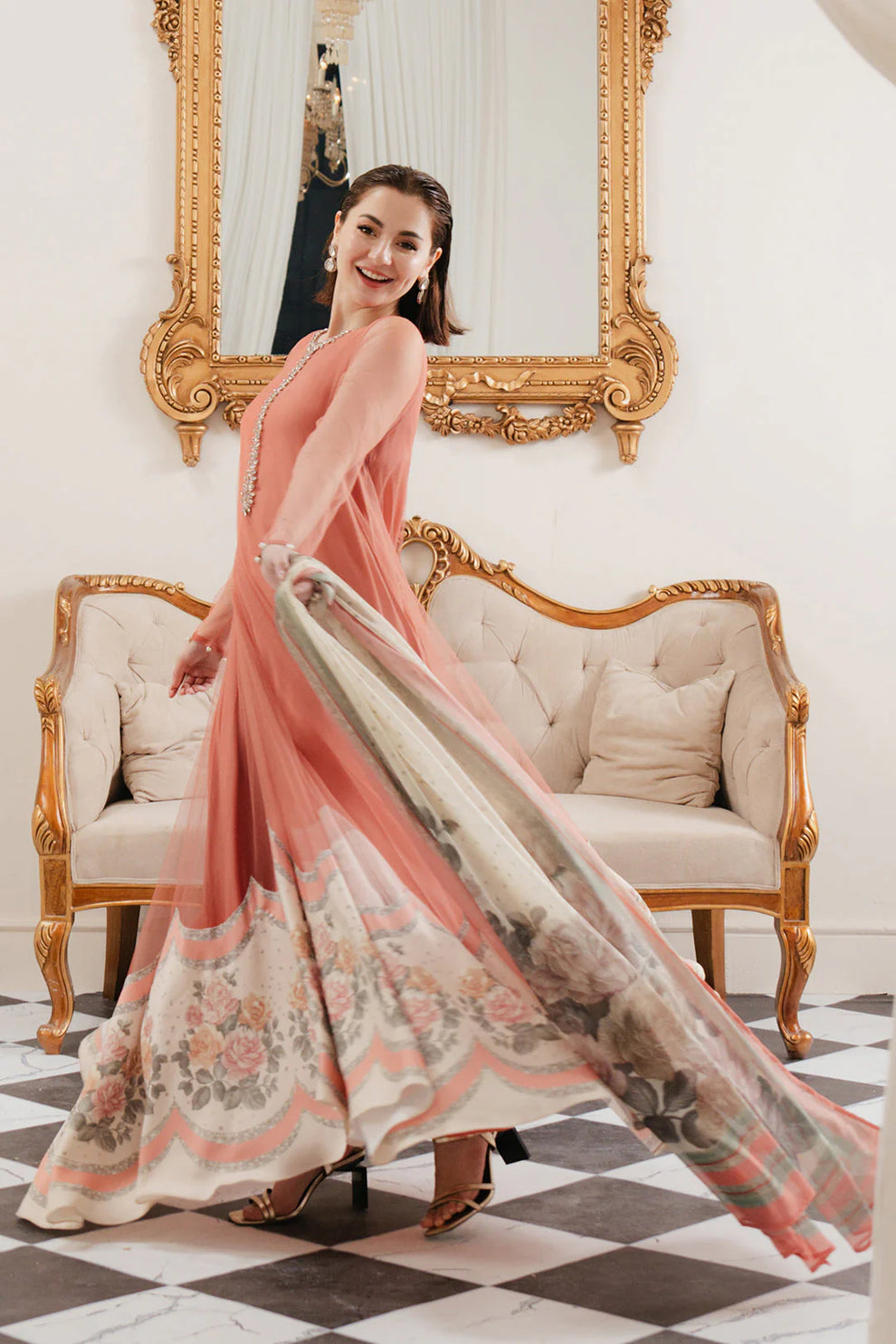 04-Piece stitched Embroidered Silk Suit Ready To Wear