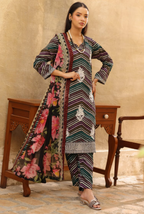03-Piece Printed Lawn Suit - Ready To Wear