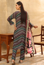 03-Piece Printed Lawn Suit - Ready To Wear