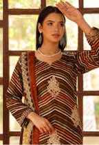03-Piece Printed Lawn Suit - Ready To Wear