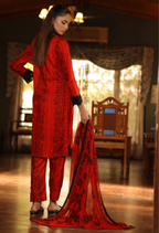 03-Piece Printed Lawn Suit - Ready To Wear