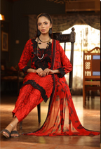 03-Piece Printed Lawn Suit - Ready To Wear