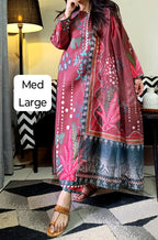03-Piece Swiss Lawn Suit - Ready To Wear