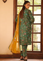03-Piece Printed Lawn Suit - Ready To Wear