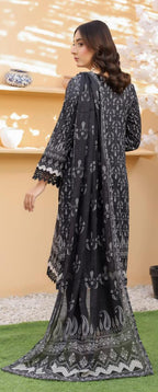 03-Piece Lawn Suit With Embroidery - Ready To Wear