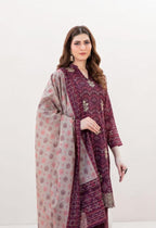 03-Piece Printed Lawn Sit - Ready To Wear