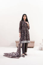 03-Piece Printed Lawn Sit - Ready To Wear