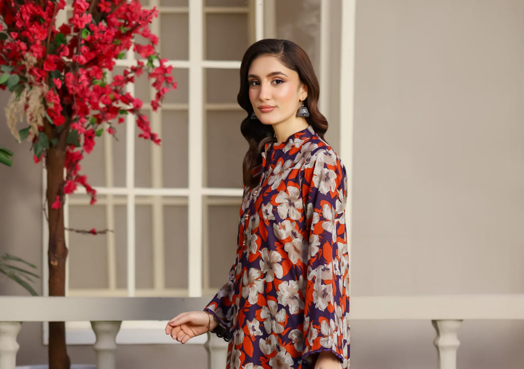 03-Piece Printed Lawn Suit - Ready To Wear