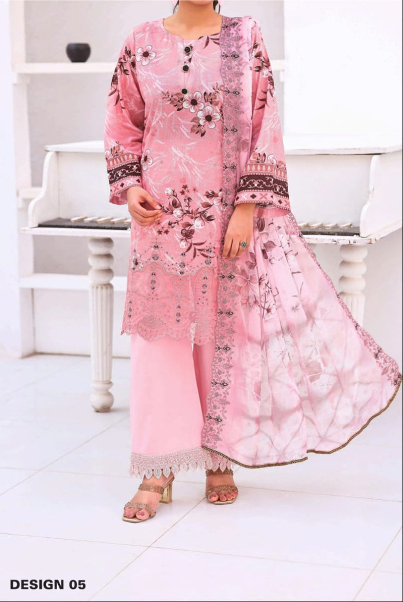 03-Piece Chikankari Suit - Ready To Wear