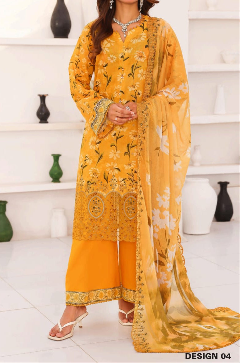 03-Piece Chikankari Suit - Ready To Wear